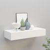 Estante Con Cajón De Pared | Estante Flotante | Repisa De Pared Mdf Blanco 60x23,5x10 Cm Cfw759173