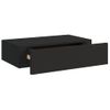 Estante Con Cajón De Pared | Estante Flotante | Repisa De Pared Mdf Negro 40x23,5x10 Cm Cfw759176