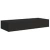 Estante Con Cajón De Pared | Estante Flotante | Repisa De Pared Mdf Negro 60x23,5x10 Cm Cfw759177