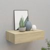 Estante Con Cajón De Pared | Estante Flotante | Repisa De Pared Mdf Roble 40x23,5x10 Cm Cfw759178