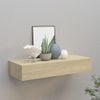 Estante Con Cajón De Pared | Estante Flotante | Repisa De Pared Mdf Roble 60x23,5x10 Cm Cfw759179