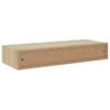 Estante Con Cajón De Pared | Estante Flotante | Repisa De Pared Mdf Roble Y Blanco 60x23,5x10 Cm Cfw759181