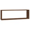 Pack 2 Uds Estante Cúbico De Pared | Estante Flotante | Repisa De Pared Madera Roble Marrón 80x15x26,5 Cm Cfw759184