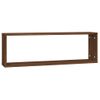 Pack 4 Uds Estante Cúbico De Pared | Estante Flotante | Repisa De Pared Madera Roble Marrón 80x15x26,5cm Cfw759187