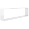 2 Uds Estante Cubo Pared | Estante Flotante | Repisa De Pared Contrachapado Blanco Brillo 100x15x30cm Cfw759197