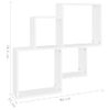 Estante De Cubo Pared | Estante Flotante | Repisa De Pared Madera Contrachapada Blanco 80x15x78,5 Cm Cfw759236