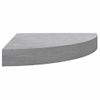 Pack 2 Uds Estante De Esquina De Pared | Estante Flotante | Repisa De Pared Mdf Gris Hormigón 35x35x3,8cm Cfw759251