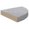 Pack 2 Uds Estante De Esquina De Pared | Estante Flotante | Repisa De Pared Mdf Gris Hormigón 35x35x3,8cm Cfw759251