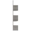 Estante De Esquina De Pared | Estante Flotante | Repisa De Pared Madera De Ingeniería Gris Hormigón Cfw759257