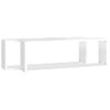 Pack 2 Uds Estante De Pared | Estante Flotante | Repisa De Pared Contrachapado Blanco Brillo 80x15x26,5cm Cfw759265