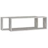 Pack 2 Uds Estante De Pared | Estante Flotante | Repisa De Pared Contrachapado Gris Hormigón 80x15x26,5cm Cfw759268