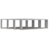 Pack 4 Uds Estante De Pared | Estante Flotante | Repisa De Pared Contrachapado Gris Hormigón 80x15x26,5cm Cfw759275