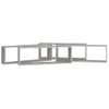 Pack 4 Uds Estante De Pared | Estante Flotante | Repisa De Pared Contrachapado Gris Hormigón 80x15x26,5cm Cfw759275