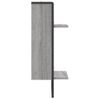 Estante De Pared | Estante Flotante | Repisa De Pared Con Barra Gris Sonoma 30x25x65 Cm Cfw759282