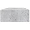 Pack 2 Uds Estante De Pared | Estante Flotante | Repisa De Pared Con Cajón Mdf Gris Hormigón 60x23,5x10cm Cfw759304