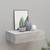 Estante De Pared | Estante Flotante | Repisa De Pared Con Cajón Mdf Gris Hormigón 40x23,5x10 Cm Cfw759305