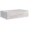 Estante De Pared | Estante Flotante | Repisa De Pared Con Cajón Mdf Gris Hormigón 40x23,5x10 Cm Cfw759305