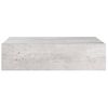 Estante De Pared | Estante Flotante | Repisa De Pared Con Cajón Mdf Gris Hormigón 40x23,5x10 Cm Cfw759305