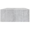 Estante De Pared | Estante Flotante | Repisa De Pared Con Cajón Mdf Gris Hormigón 40x23,5x10 Cm Cfw759305