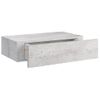 Estante De Pared | Estante Flotante | Repisa De Pared Con Cajón Mdf Gris Hormigón 40x23,5x10 Cm Cfw759305