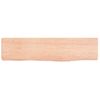 Estante De Pared | Estante Flotante | Repisa De Pared Madera De Roble Tratada Marrón Claro 40x10x2cm Cfw759325