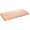 Estante De Pared | Estante Flotante | Repisa De Pared Madera De Roble Tratada Marrón Claro 40x20x2cm Cfw759328