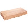 Estante De Pared | Estante Flotante | Repisa De Pared Madera De Roble Tratada Marrón Claro 40x20x6cm Cfw759330