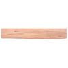 Estante De Pared | Estante Flotante | Repisa De Pared Madera De Roble Tratada Marrón Claro 60x10x4cm Cfw759336