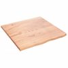 Estante De Pared | Estante Flotante | Repisa De Pared Madera De Roble Tratada Marrón Claro 60x60x2cm Cfw759344