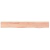 Estante De Pared | Estante Flotante | Repisa De Pared Madera De Roble Tratada Marrón Claro 80x10x2cm Cfw759345