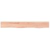 Estante De Pared | Estante Flotante | Repisa De Pared Madera De Roble Tratada Marrón Claro 80x10x4cm Cfw759346