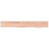 Estante De Pared | Estante Flotante | Repisa De Pared Madera De Roble Tratada Marrón Claro 80x10x6cm Cfw759347