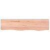 Estante De Pared | Estante Flotante | Repisa De Pared Madera De Roble Tratada Marrón Claro 80x20x4cm Cfw759349