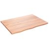 Estante De Pared | Estante Flotante | Repisa De Pared Madera De Roble Tratada Marrón Claro 80x60x2cm Cfw759354