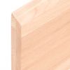 Estante De Pared | Estante Flotante | Repisa De Pared Madera Maciza De Roble Sin Tratar 100x10x4 Cm Cfw759366