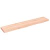 Estante De Pared | Estante Flotante | Repisa De Pared Madera Maciza De Roble Sin Tratar 100x20x4 Cm Cfw759369