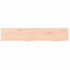 Estante De Pared | Estante Flotante | Repisa De Pared Madera Maciza De Roble Sin Tratar 100x20x4 Cm Cfw759369