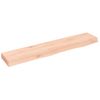 Estante De Pared | Estante Flotante | Repisa De Pared Madera Maciza De Roble Sin Tratar 100x20x6 Cm Cfw759370