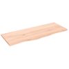 Estante De Pared | Estante Flotante | Repisa De Pared Madera Maciza De Roble Sin Tratar 100x40x2 Cm Cfw759372