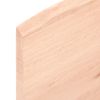 Estante De Pared | Estante Flotante | Repisa De Pared Madera Maciza De Roble Sin Tratar 100x40x2 Cm Cfw759372