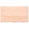 Estante De Pared | Estante Flotante | Repisa De Pared Madera Maciza De Roble Sin Tratar 100x60x2 Cm Cfw759374