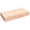 Estante De Pared | Estante Flotante | Repisa De Pared Madera Maciza De Roble Sin Tratar 40x20x6 Cm Cfw759380