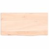 Estante De Pared | Estante Flotante | Repisa De Pared Madera Maciza De Roble Sin Tratar 40x20x6 Cm Cfw759380