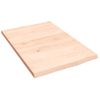 Estante De Pared | Estante Flotante | Repisa De Pared Madera Maciza De Roble Sin Tratar 40x60x2 Cm Cfw759384