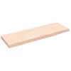 Estante De Pared | Estante Flotante | Repisa De Pared Madera Maciza De Roble Sin Tratar 60x20x2 Cm Cfw759388