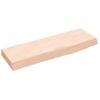 Estante De Pared | Estante Flotante | Repisa De Pared Madera Maciza De Roble Sin Tratar 60x20x4 Cm Cfw759389