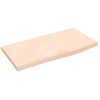 Estante De Pared | Estante Flotante | Repisa De Pared Madera Maciza De Roble Sin Tratar 60x30x2 Cm Cfw759391