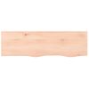 Estante De Pared | Estante Flotante | Repisa De Pared Madera Maciza Roble Sin Tratar 100x30x(2-6) Cm Cfw759407