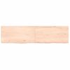 Estante De Pared | Estante Flotante | Repisa De Pared Madera Maciza Roble Sin Tratar 120x30x(2-6) Cm Cfw759415