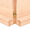 Estante De Pared | Estante Flotante | Repisa De Pared Madera Maciza Roble Sin Tratar 120x30x(2-6) Cm Cfw759415